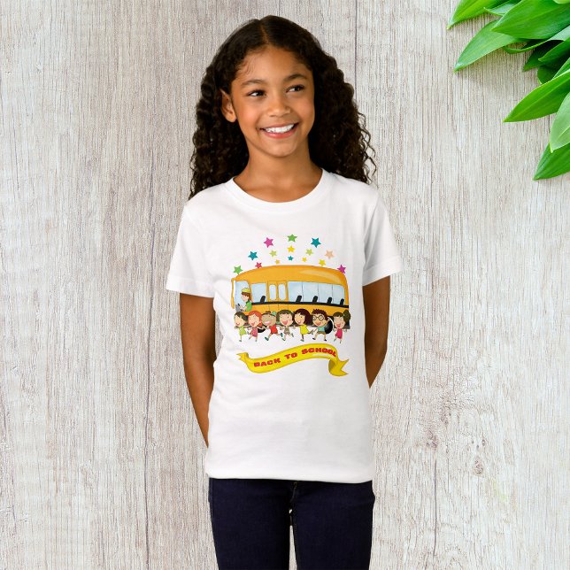 Crianças De Volta À Camisa De T-Shirt Para Meninas (Criador carregado)