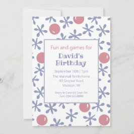 Crianças Diversão Jacks Jogo Aniversário Convite