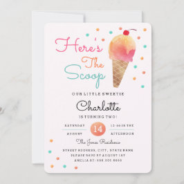 Crianças do sorvete Fizeram Convite de Aniversário