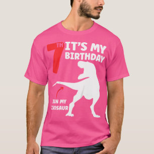 Crianças É Meu 7 Aniversário Sinal Minha Camisa -