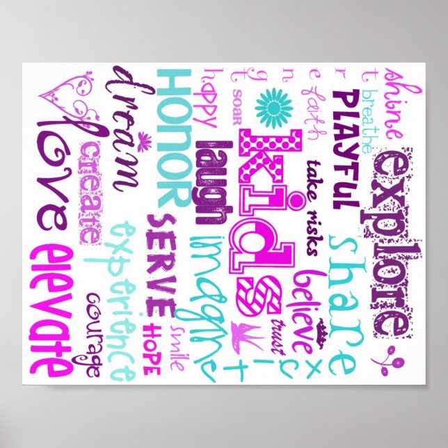 Crianças em Pastel na Poster (Frente)