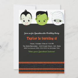 Crianças fantasias Dia das Bruxas Convite de Anive