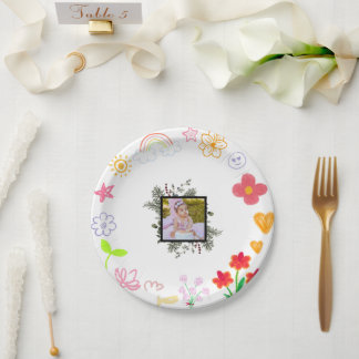 Crianças Festas Pratos Amarelo e Roxo