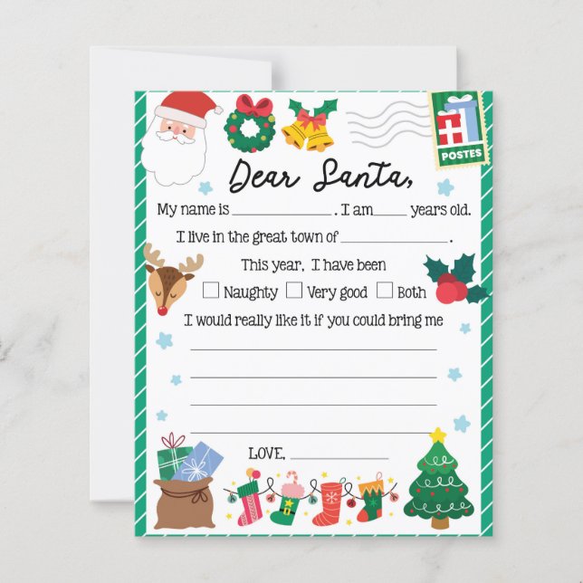 Crianças festivas querida Papai noel (Frente)