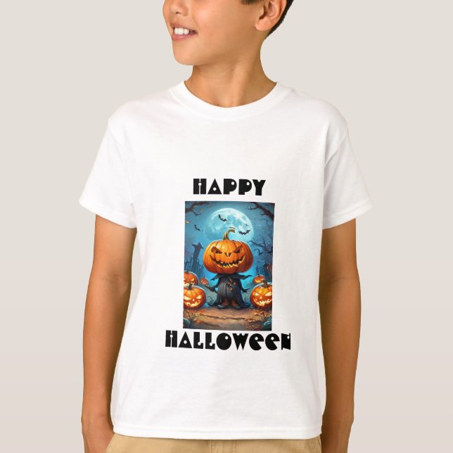 Crianças Fingem Camisa de Bomba do Halloween (Frente)