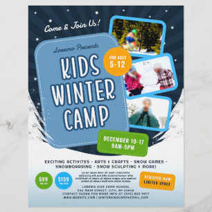 Crianças Folheto de Marketing do Campo de inverno