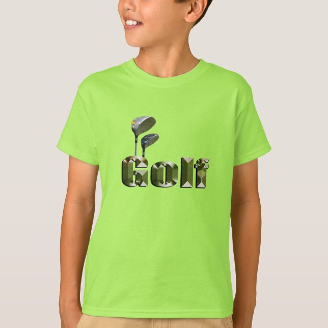 Crianças Golf Clusters E Camisetas De Logotipo Dim (Frente)