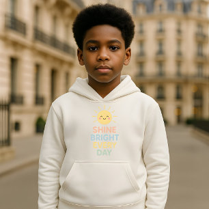 Crianças Hoodie Motivacional - Brilho Brilhante