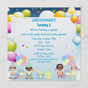 Crianças Jogando em Convites do Partido em Campanh