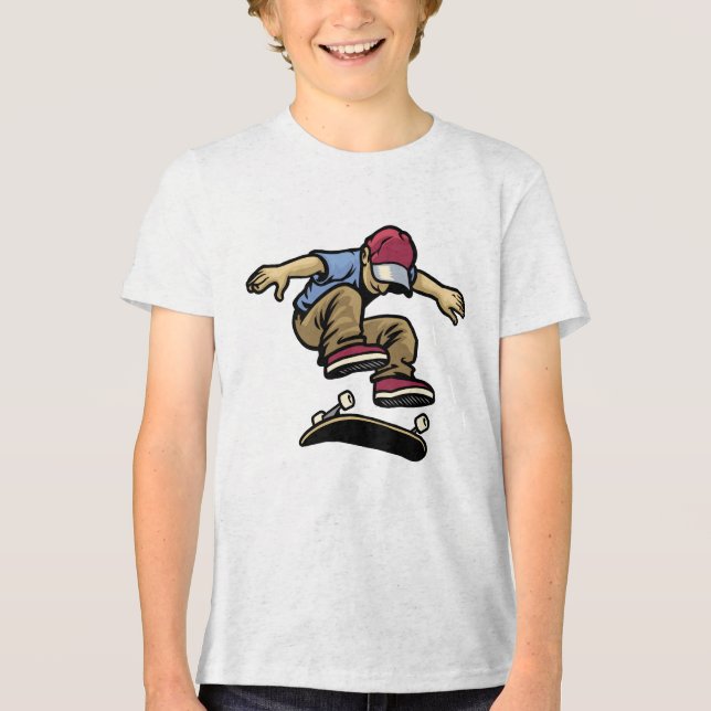 Crianças Kick Flip Skateboarder  (Frente)