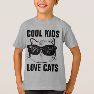CRIANÇAS LEGAIS AMAM GATOS Camisetas de Gato para 