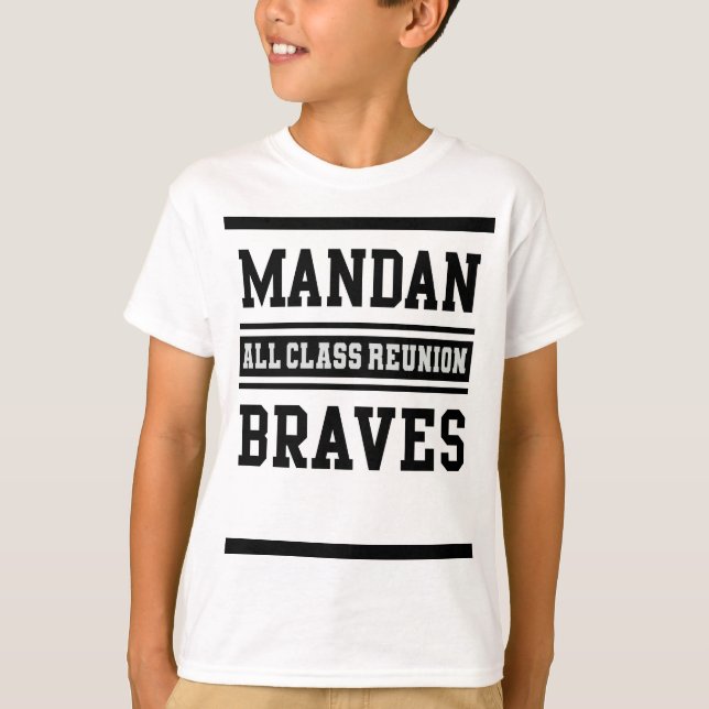 Crianças Mandan Braves Todos Os Camisetas De Reuni (Frente)