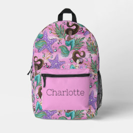 Crianças - Mochila da sereia com nome no bolso