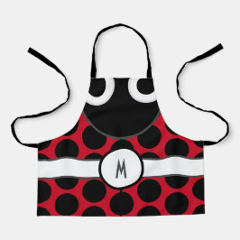 Crianças Monogramadas Ladybug Apron