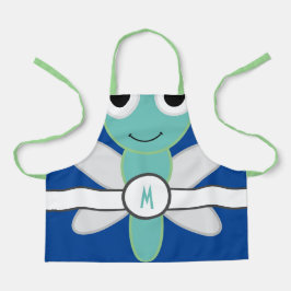 Crianças Monogramas Dragonfly Apron