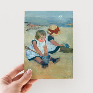 Crianças na praia   Cartão postal Mary Cassatt
