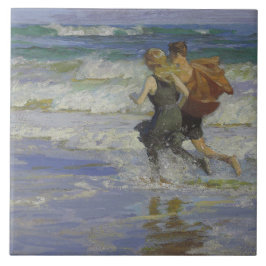 Crianças na praia (por Edward Henry Potthast)