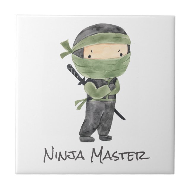 Crianças Ninja Cute Personalizáveis Gênero Verde N (Frente)