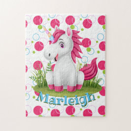 Crianças Nome Cute Unicorn Quebra-cabeça Learning 