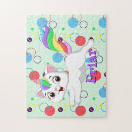 Crianças Nome Feliz Kittycorn Quebra-cabeça Learni