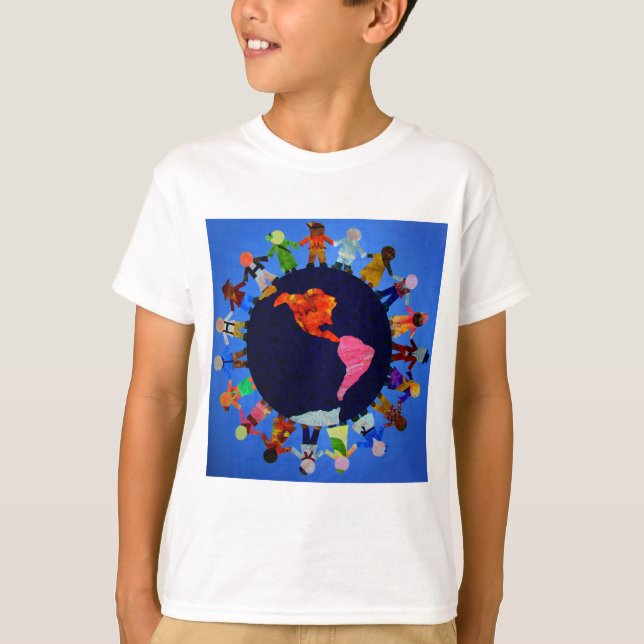 Crianças Pacíficas ao redor do Mundo Camiseta (Frente)
