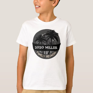 Crianças, palmeira negra, camisa de reunião de nom