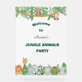 Crianças Personalizadas Animais Selvagens Sinal de