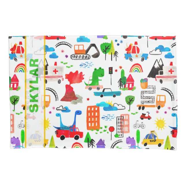 Crianças Personalizadas da Cidade do Dinossauro de (Frente)