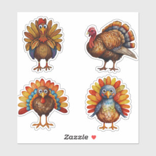 Crianças, peru, adesivos personalizados