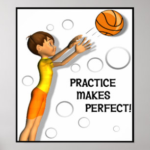 Crianças - Poster de basquete inspirador