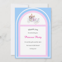 Crianças Princesa Festa de aniversário, Cartões de