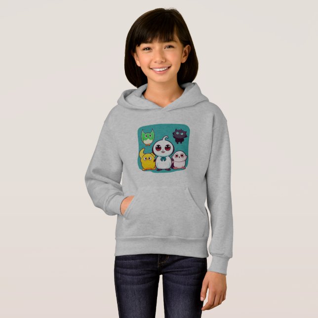 Crianças Pullover Hoodie (Frente Completa)