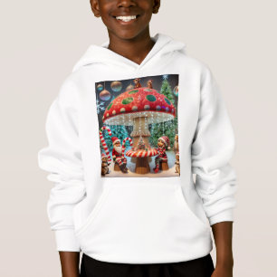 Crianças Pullover Hoodie: Design de Cogumelo de Na