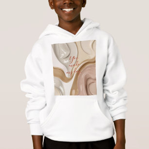 Crianças pullover hoodie em na moda gráfico