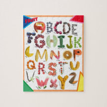 Crianças Quebra-cabeça educacional alfabético Cute