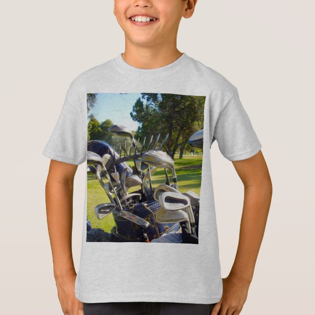 Crianças Saco De Camiseta De Golfe, (Frente)
