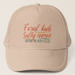 Crianças selvagens boné de slogan de mães salgadas