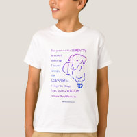Crianças Serenity Prayer com Camisetas de cão