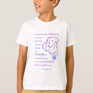 Crianças Serenity Prayer com Camisetas de cão