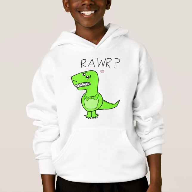 Crianças T-Rex Hoodies (Frente)