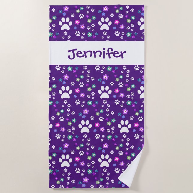 Crianças: Toalhas de praia personalizadas, impress (Frente)