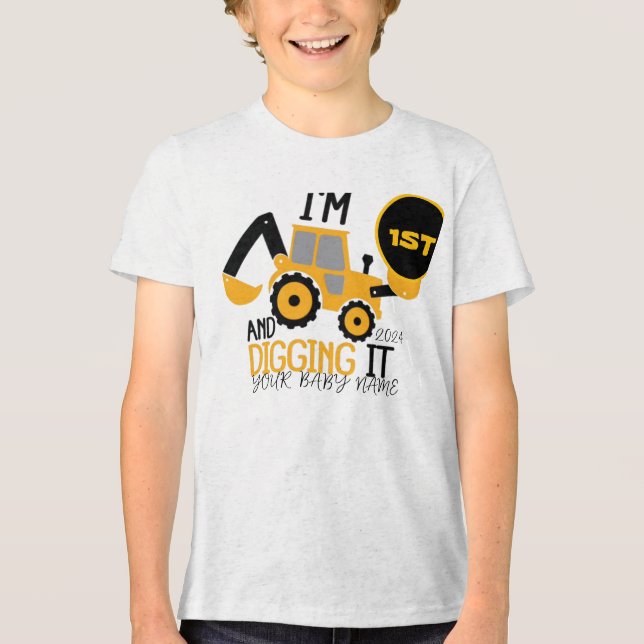 Crianças Três aniversário de 3 anos de Construção  (Frente)