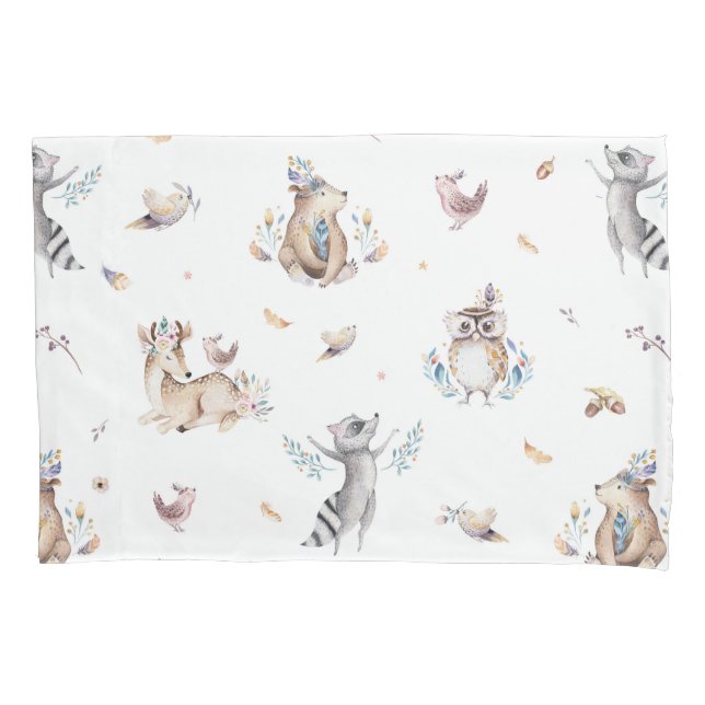 Crianças - Woodland Animal Pillowcase (Frente)