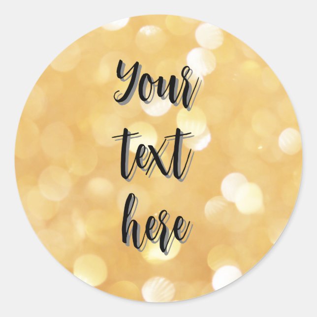 criar a própria imagem adesivo de texto dourado br (Frente)