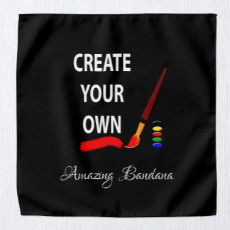 Criar Bandana de Foto Preta, com marca / Personali