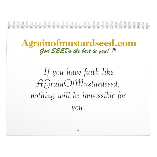 Criar o Calendário Personalizado (Capa)