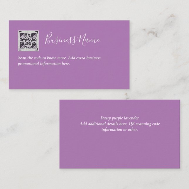 Criar o próprio Cartão de visita de código QR - Mu (Frente/Verso)