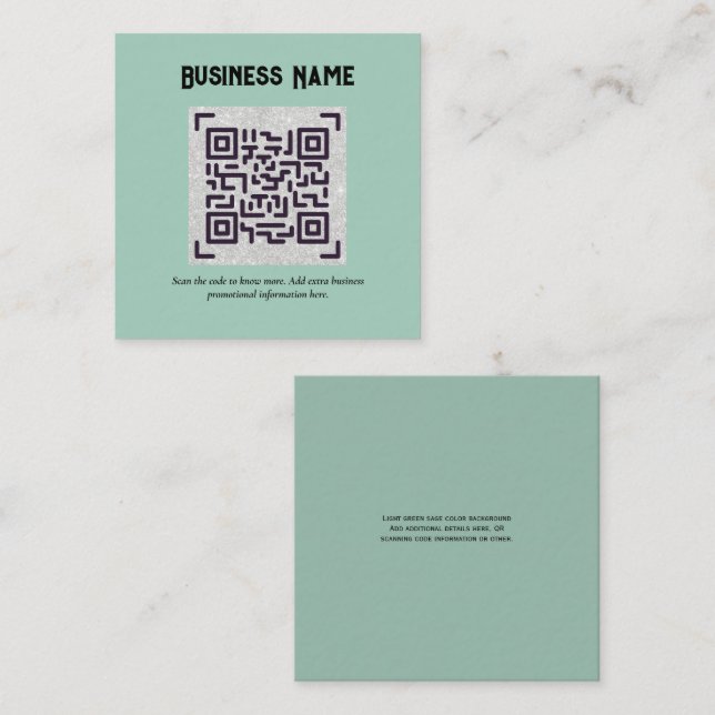 Criar o próprio Cartão de visita de código QR - Mu (Frente/Verso)