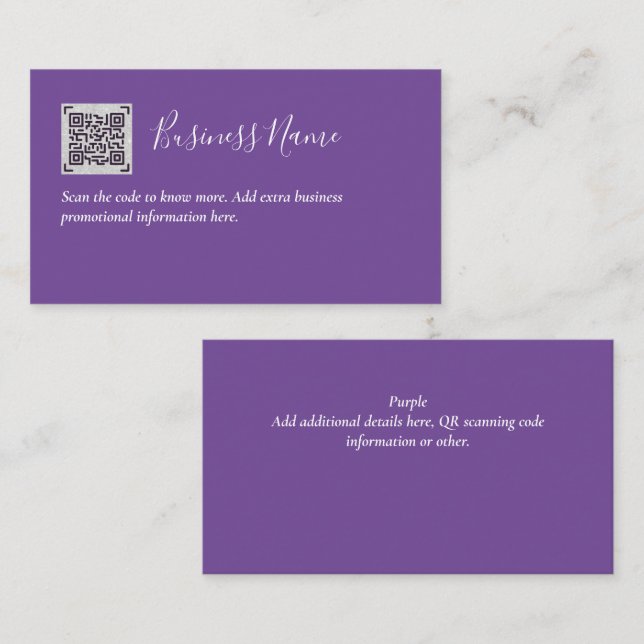 Criar o próprio Cartão de visita de código QR - Mu (Frente/Verso)