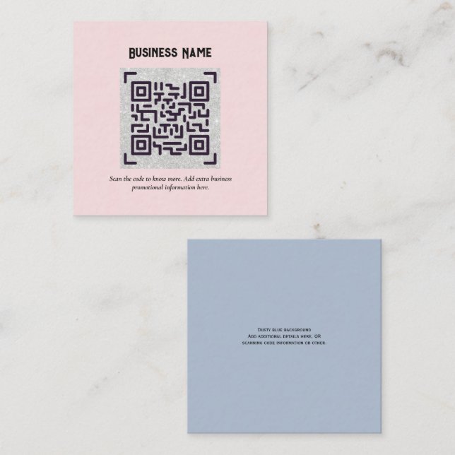Criar o próprio Cartão de visita de código QR - Mu (Frente/Verso)